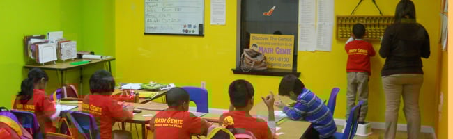 Math Genie Students Learn on the Abacus